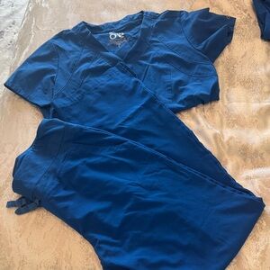 Blue Women's Scrub Set
